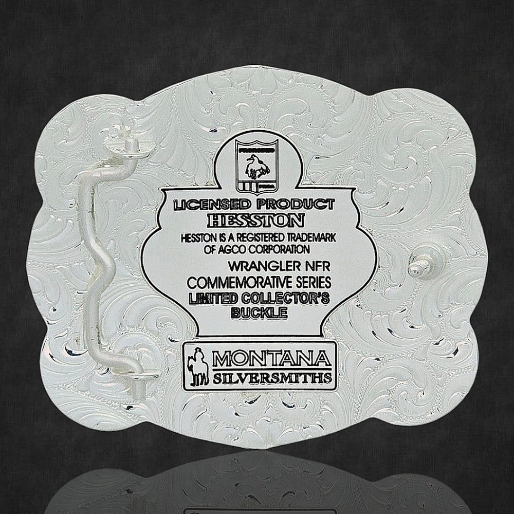 Montana Silversmith Fine Silver LIMITED EDITION 2022 Hesston NFR Buckle New $156 - Picture 3 of 7